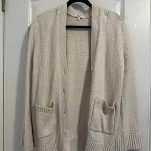 Uniqlo C Women's Beige Oversized Cardigan Sweater